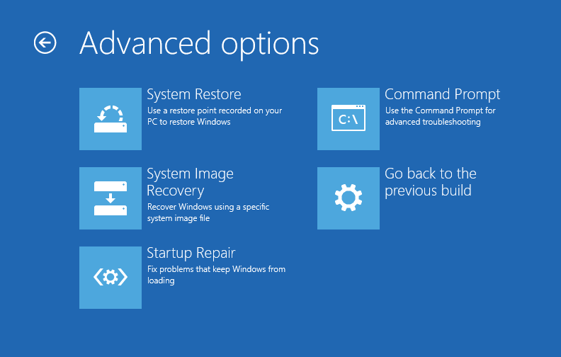 0x0000007E – Windows 10 reparieren – Bildschirm 3 – Fehlerbehebung (Bildschirm) – Erweiterte Optionen (Bildschirm) – Windows Wally