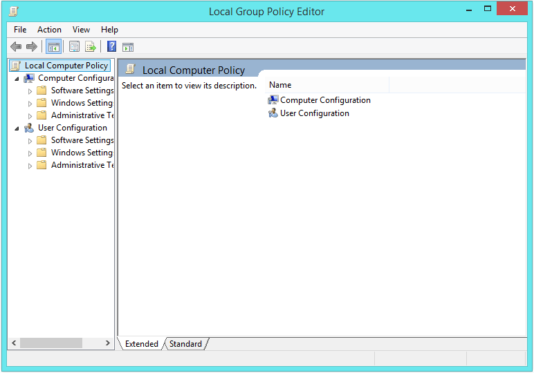 Windows 8-Hintergrund – Das gpedit.msc-Fenster – Windows Wally