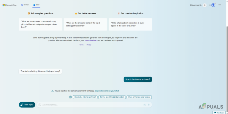 Behebung: Fehler „Anmelden, um Ihren Chat fortzusetzen“ im Bing Chat
