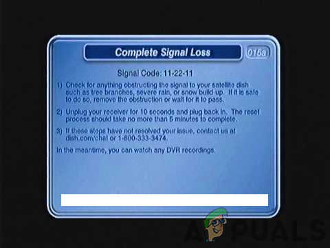 Fehlerbehebung beim Fehler „vollständiger Signalverlust“ bei DISH