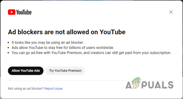 Fix: Werbeblocker sind auf YouTube nicht erlaubt