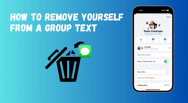 So entfernen Sie sich aus einem Gruppentext auf Android und iPhone