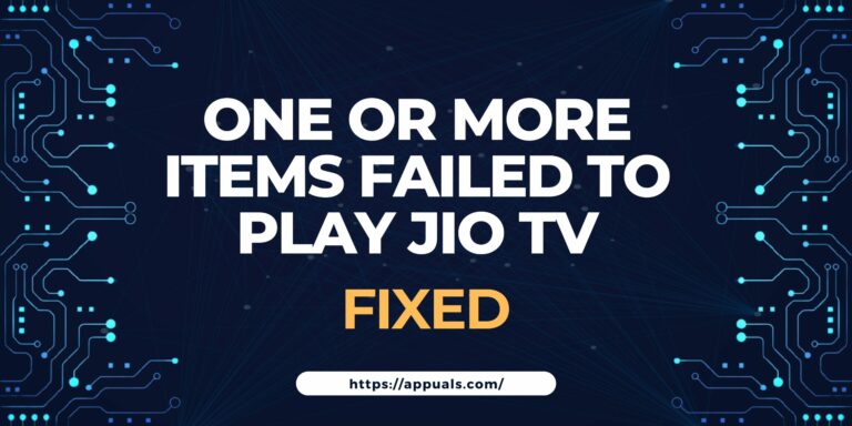 Wie behebt man den Jio TV-Fehler „Ein oder mehrere Elemente konnten nicht abgespielt werden“?