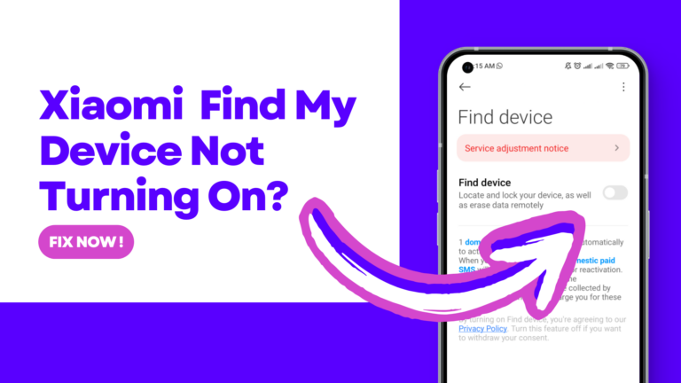 So beheben Sie das Problem „Xiaomi Find my Device lässt sich nicht einschalten“.